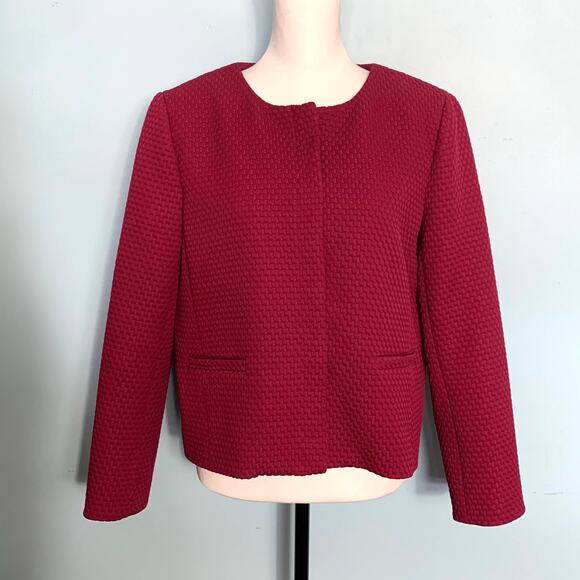 J. Crew Portfolio jacket in Matelasse Deep Berry - Picture 2 of 11